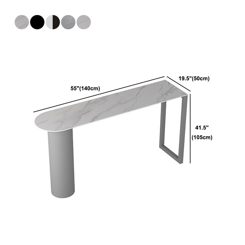 Banda bar da barra da barra da bar di pietra in stile contemporaneo con doppio piedistallo