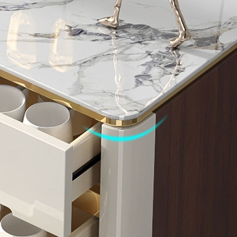 15,75-inch breedte opbergkast steen top opbergkast dressoir voor slaapkamer