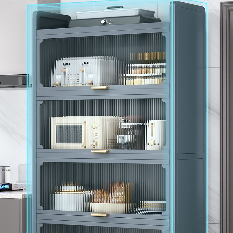 Sideboard glam sideboard da pranzo in legno grigio con porte per soggiorno