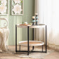 Glass Round Contemporary Coffee Table Cross Legs Single Coffee Table with Storage Clearhalo 'Coffee & Accent Tables' 'Coffee Tables' 'coffee_tables' 'furn' 'furn_coffee_tables' 'Furniture' 'Living Room Furniture' 1200x1200_65387e05-48c3-4e6f-9f99-82361b27b906