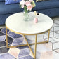 Modern Round Slate Coffee Table Cross Legs Cocktail Table in Gold Clearhalo 'Coffee & Accent Tables' 'Coffee Tables' 'coffee_tables' 'furn' 'furn_coffee_tables' 'Furniture' 'Living Room Furniture' 1200x1200_65388bc3-3083-4272-8112-930822025b98