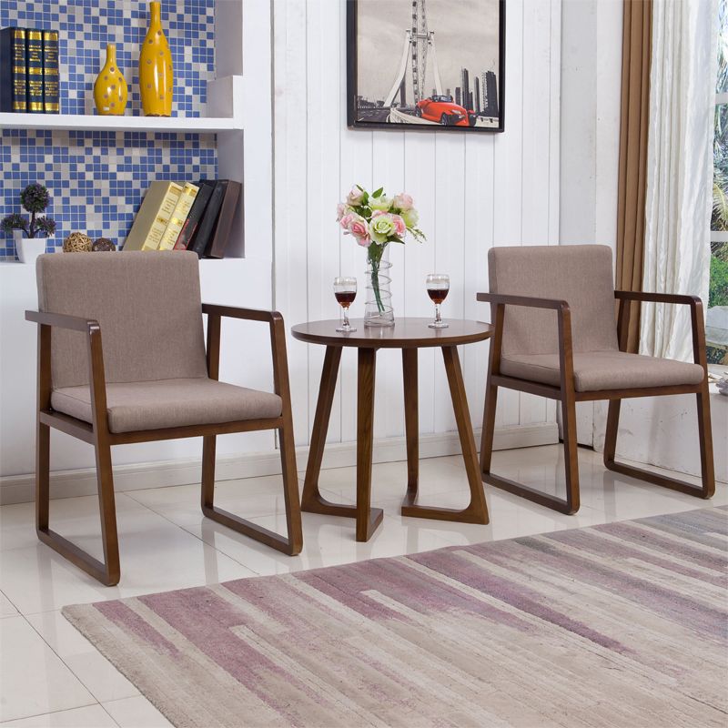 Round Wood Color Dining Table Ash Solid Wood Table Modern with Double Pedestal Clearhalo ' dining_table' 'Dining Tables & Seating' 'Dining Tables' 'furn' 'furn_dining_table' 'Furniture' 'furniture_dining_table' 'Kitchen & Dining Furniture' 'kitchen&dining_furn' 'kitchen' 'kitchen_dining_table' 1200x1200_653938ed-8607-493f-8d50-92f054882162