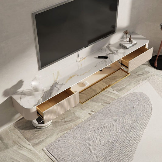 Modern TV Stand Console Stone Media Console TV Stand with Drawers Clearhalo 'furn' 'furn_tv_stands_entertainment_centers' 'Furniture' 'Living Room Furniture' 'TV Stands & Entertainment Centers' 'TV Stands & Media Storage Furniture' 'tv_stands_entertainment_centers' 1200x1200_653a08f0-b30a-4d1b-9f9d-bcc5af20aa1a