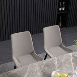 Minimalist Style Faux Leather Dining Chairs Solid Back Armless Side Chairs (Set of 2) Clearhalo ' kitchen&dining_furn' 'Dining Chairs' 'Dining Tables & Seating' 'dining_chair' 'furn' 'furn_dining_chair' 'Furniture' 'furniture_dining_chair' 'Kitchen & Dining Furniture' 'kitchen' 1200x1200_653a29a0-52c4-46b7-8e75-18be92f07e69