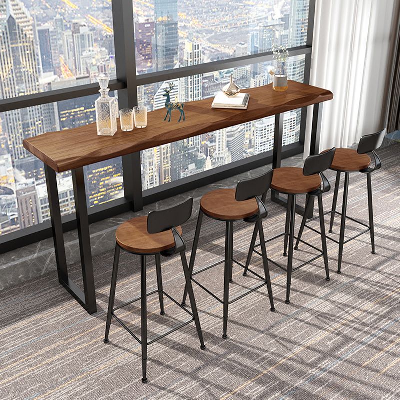 Industrial Pub Dining Set 1/2/5 Pcs Rectangular Solid Wood Pub Set for Home Clearhalo 'Bar Furniture' 'furn' 'furn_home_bar_bar_sets' 'Furniture' 'Home Bars & Bar Sets' 'home_bar_bar_sets' 'Kitchen & Dining Furniture' 1200x1200_653a34db-2dcc-4577-b389-74ce7b648379