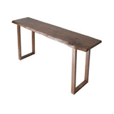 Brown Industrial Style Bar Table Solid Wood Casual Bar Table for Indoor Clearhalo 'Bar Furniture' 'Bar Tables' 'bar_tables' 'furn' 'furn_bar_tables' 'Furniture' 'furniture_bar_tables' 'Kitchen & Dining Furniture' 1200x1200_653f58de-3099-4796-89ea-5143b277879f