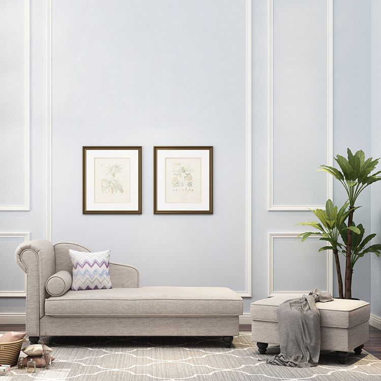 Modern Style Chaise Lounge Couch Solid Color Lounge Chair with Linen Clearhalo 'Chairs & Seating' 'Chaise Lounge' 'chaise_lounge' 'furn' 'furn_chaise_lounge' 'Furniture' 'Living Room Furniture' 1200x1200_653f8541-f22c-460f-83e3-f71635b09f34