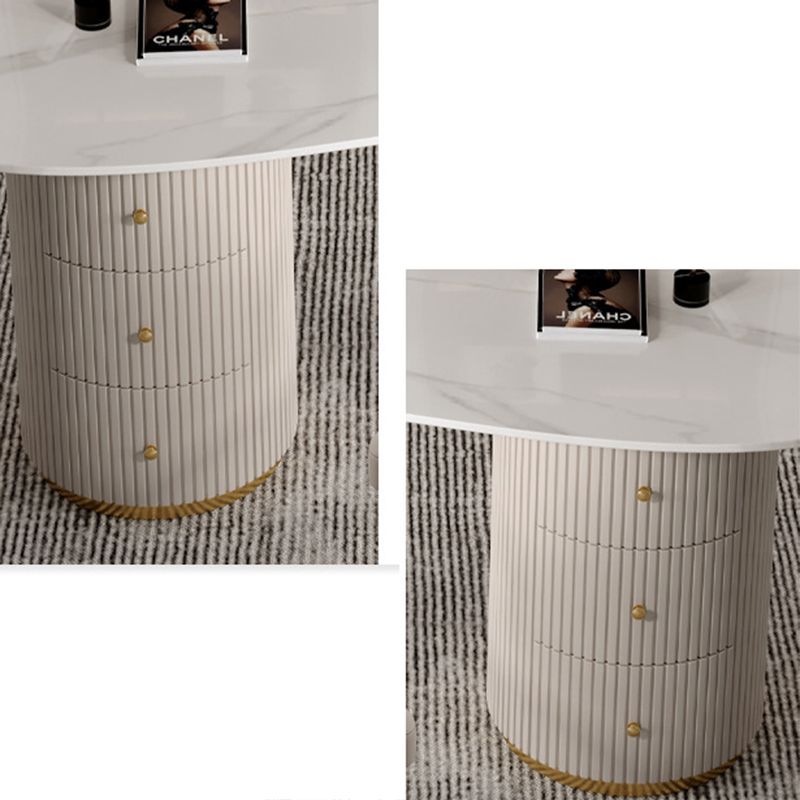 Bureau d'écriture contemporain forme gratuite de bureau en pierre avec les jambes