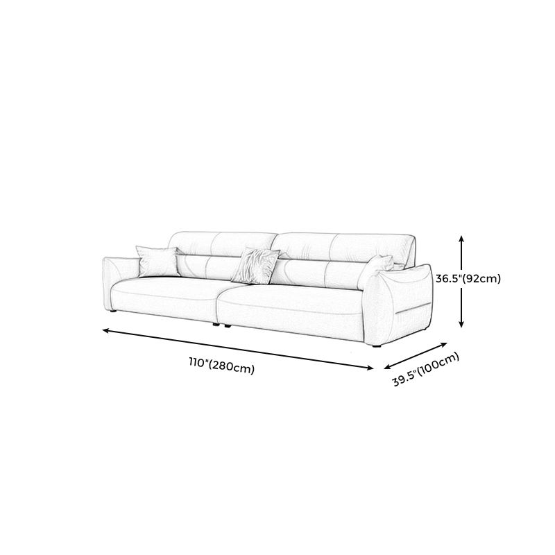 Stain Resistant Stationary Faux Leather Living Room Square Arm Sewn Pillow Back Sofa Clearhalo &#39;furn&#39; &#39;furn_sofas&#39; &#39;Furniture&#39; &#39;Living Room Furniture&#39; &#39;Sofa&#39; &#39;sofas&#39; 1200x1200_654277a8-b895-42d8-84ef-c36b53c87a95