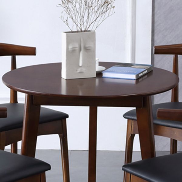 Round Dining Table Solid Wood Contemporary Style Dinner Table for Home Kitchen Clearhalo 'Dining Tables & Seating' 'Dining Tables' 'dining_table' 'furn' 'furn_dining_table' 'Furniture' 'Kitchen & Dining Furniture' 1200x1200_65428cbd-0d94-497b-916a-d055ab4d5ed4