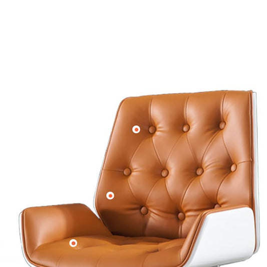 Silla de cuero sintética de escritorio ergonómico moderno silla de oficina sin brazo