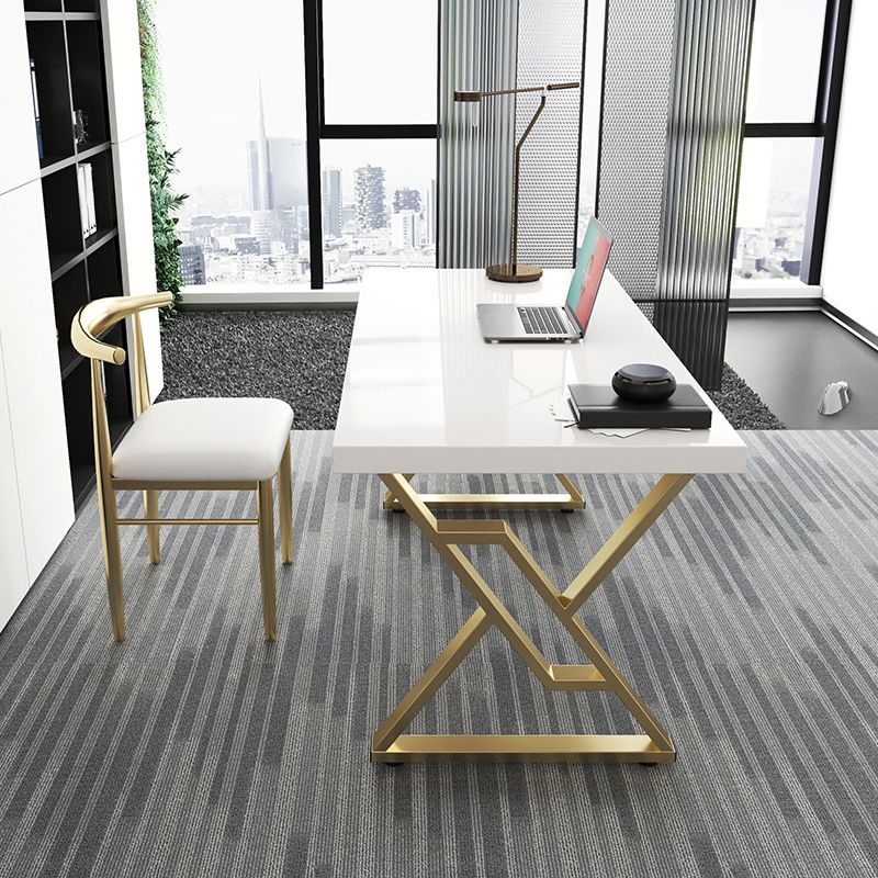 Glam rechthoekig schrijfbureau 29.53 "Tall massief houten bureau