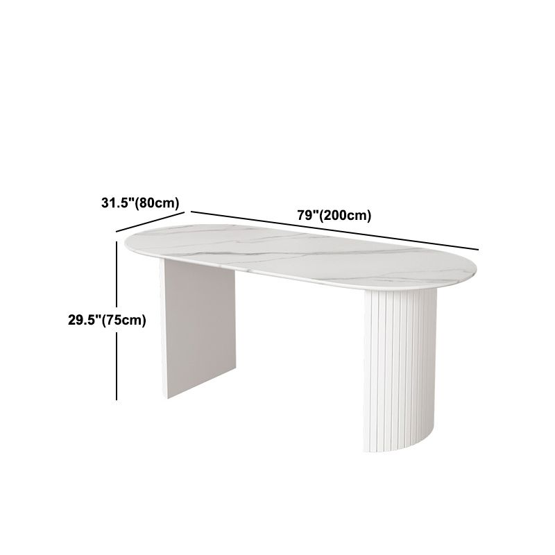 Witte eettafel eenvoudige stijl dinette tafel voor thuis en keuken