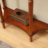 Storage Half Moon Console Table Wood Mid-Century Modern End Table