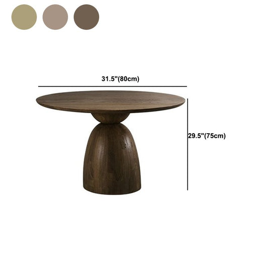 Mesa de comedor de estilo contemporáneo Mesa redonda de madera maciza para cocina en casa