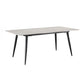 Modern Style Dining Table Gray Top Sintered Stone 4 Legs Table for Home