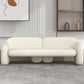 Sofa Couch Contemporary Tight Back Standard Settee Bench in White