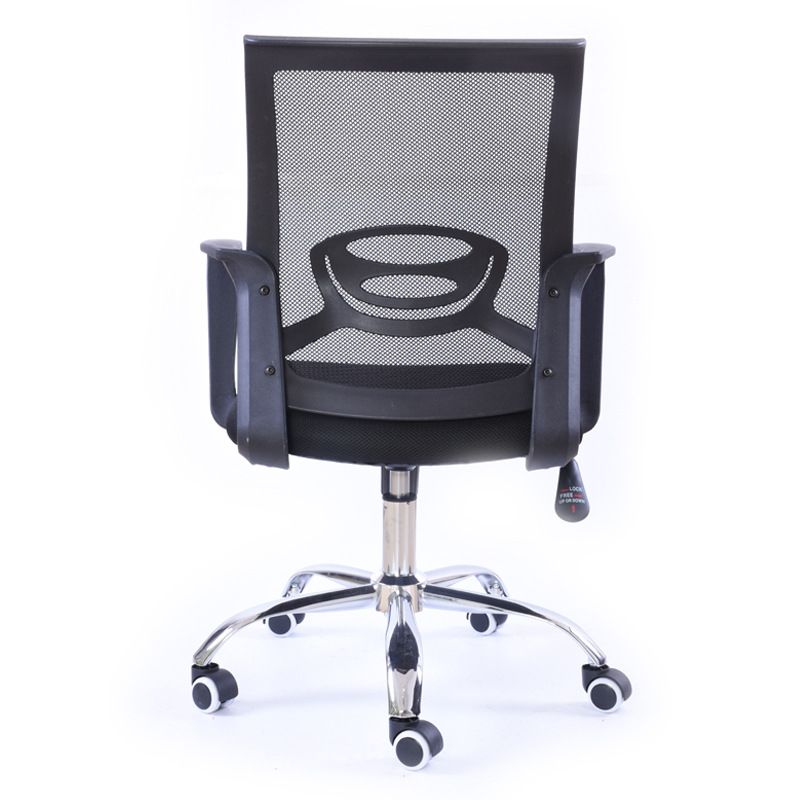 Contemporary Arm Chair Fixed Arms Mid-back Mesh Black Office Chair Clearhalo 'furn' 'furn_office_chair' 'Furniture' 'Office Chairs' 'Office Furniture' 'office_chair' 1200x1200_654828e9-db50-47c9-b34c-e17f95302a05