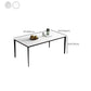Mesa de comedor moderna medieval de piedra, mesa de comedor de 4 patas para cocina