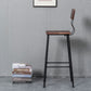 Industrial Style Ironwork Barstool Solid Wood Seat Bar High Chair with Backrest Clearhalo 'Bar Furniture' 'Bar Stools' 'bar_stools' 'furn' 'furn_bar_stools' 'furniture_bar_stools' 'Kitchen & Dining Furniture' 'kitchen&dining_furn' 'kitchen' 'kitchen_furn' Furniture' 1200x1200_654b1c77-3f59-4e94-8e24-8d84eb796232