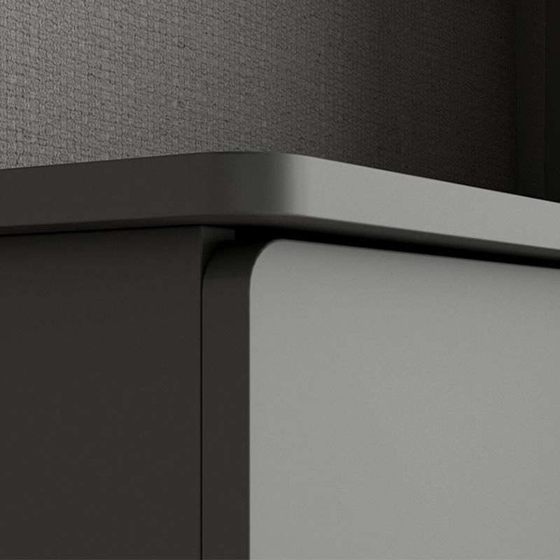 Vanité de maquillage en bois / métal glamour avec tiroir en gris pour la chambre