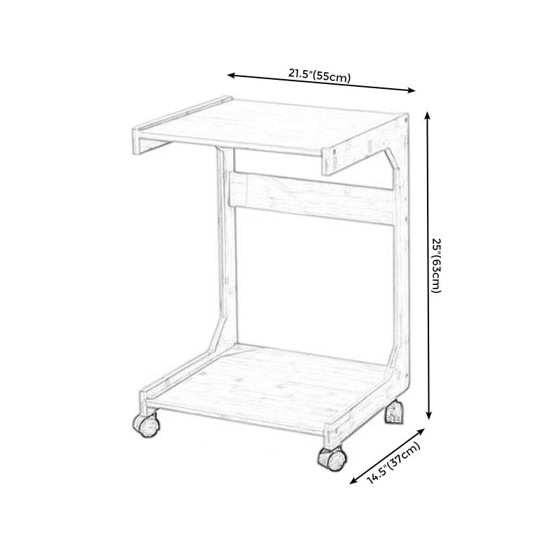 TABELLA DI NACCHIO/FINE DI LEGNO NATURALE 24,8 pollici H-SHELF COMPLETO COMPLETO CON I CAPERSO