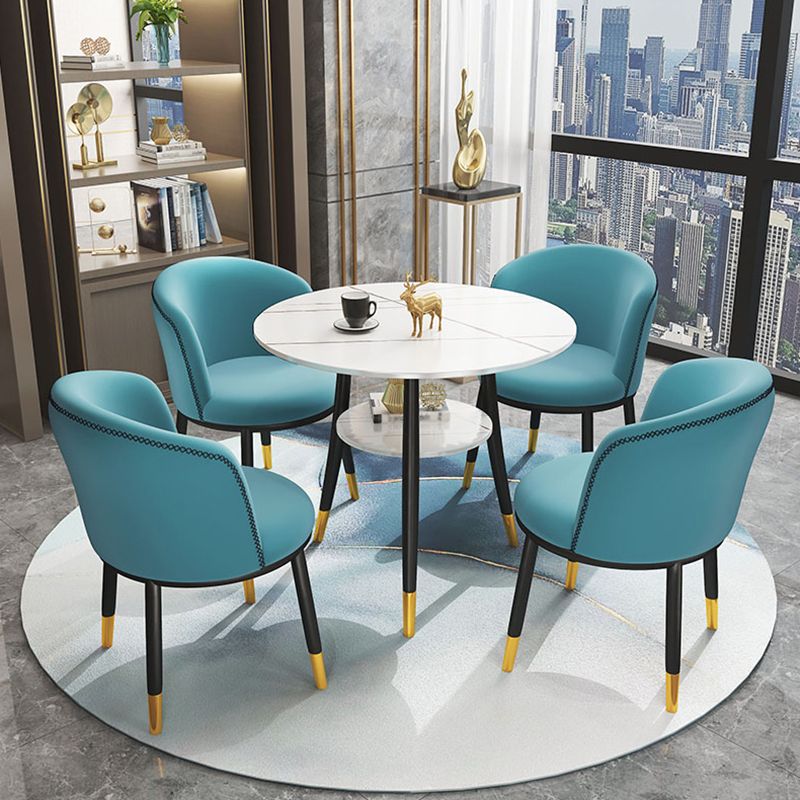 Traditional Luxury Round Dinner Table Sintered Stone Table with Black Frame Clearhalo ' dining_table' 'Dining Tables & Seating' 'Dining Tables' 'furn' 'furn_dining_table' 'Furniture' 'furniture_dining_table' 'Kitchen & Dining Furniture' 'kitchen&dining_furn' 'kitchen' 'kitchen_dining_table' 1200x1200_654dd1ea-524b-4a58-ab5f-066108a132cf