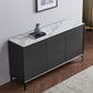 Sideboard per sala da pranzo contemporanea 3 cassetti e sideboard in pietra a 2 porte