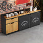 Sala da pranzo di ferro moderna in ferro in legno 1 cassetto 35,4 "H buffet server