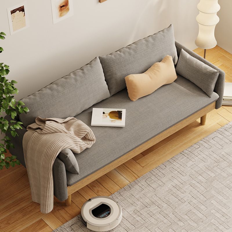 Contemporary Cotton Pillow Top Arm Sofa 29.53"High Loose Back Slipcovered Sofa Clearhalo 'furn' 'furn_sofas' 'Furniture' 'furniture_sofas' 'kitchen' 'kitchen_sofas' 'Living Room Furniture' 'Sofa' 'sofas' 1200x1200_654eaf8e-76bf-4201-a243-7ba161e5d75d
