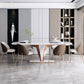 Luxurious Sintered Stone Dining Set Rectangle 1/4/5/7 Pieces Dinette Table Set in White Clearhalo 'Dining Room Sets' 'Dining Tables & Seating' 'dining_room_set' 'furn' 'furn_dining_room_set' 'Furniture' 'Kitchen & Dining Furniture' 1200x1200_6550ac8b-50ef-4bd0-b61f-cf51e251ac45