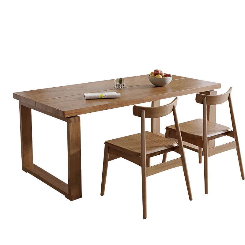 Keuken Hedendaagse eettafel Rechthoekige massief houten eettafel