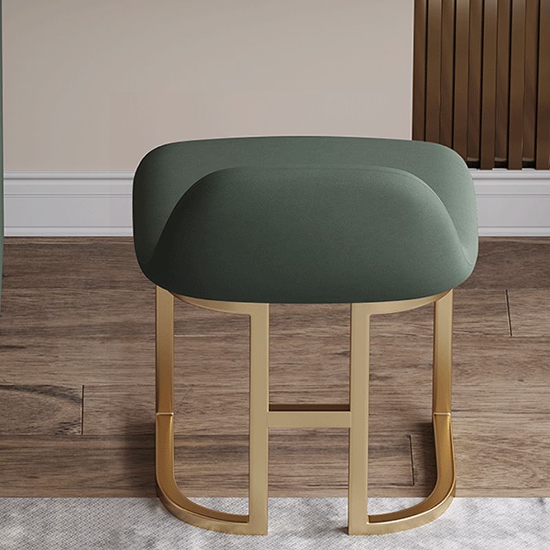 Glass Top Dressing Table Solid Wood Green Make-up Vanity with Drawers