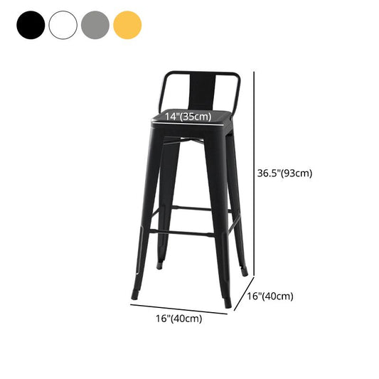 Industrial Footrest Iron Bar Stool Coffee Shop Square Counter Stools Clearhalo 'Bar Furniture' 'Bar Stools' 'bar_stools' 'Furniture' 'furniture_bar_stools' 'Kitchen & Dining Furniture' 1200x1200_6554d2c0-8411-4762-b8ca-35f3cfa9a2f7