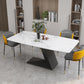 Stone Top Rectangle Dinner Table Modern Iron Pedestal Casual Dining Table Clearhalo 'Dining Tables & Seating' 'Dining Tables' 'dining_table' 'furn' 'furn_dining_table' 'Furniture' 'furniture_dining_table' 'Kitchen & Dining Furniture' 'kitchen' 'kitchen_dining_table' 1200x1200_6556664c-d3bb-4cb3-8bfb-b31333100419
