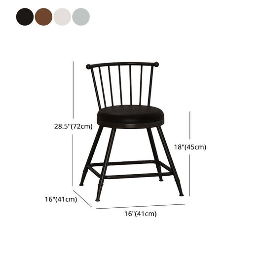 Industrial Armless Backrest Counter Stool Steel Bar Stool with Leather Cushion Clearhalo 'Bar Furniture' 'Bar Stools' 'bar_stools' 'furn' 'furn_bar_stools' 'Furniture' 'furniture_bar_stools' 'Kitchen & Dining Furniture' 1200x1200_655727f1-7af8-4e08-9308-74b738a470c4