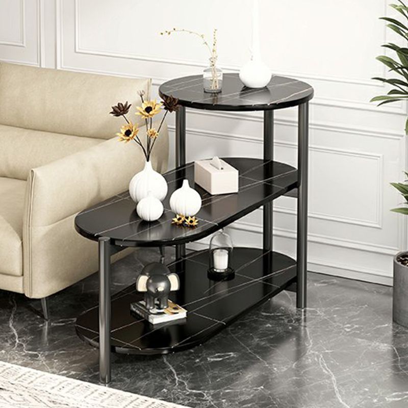 Glam Metal Side Table with Shelves Geometric Stone Top Accent Side Table Clearhalo 'Coffee & Accent Tables' 'End & Side Tables' 'end_side_tables' 'furn' 'furn_end_side_tables' 'Furniture' 'Living Room Furniture' 1200x1200_65594f49-9e02-4678-a70f-cab6110d93a5