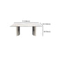 Mesa de comedor rectangular moderna de la mesa blanca para la cocina