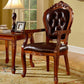 Upholstered Victorian Dining Armchairs Tufted Arm Chairs with Wood Legs (Set of 2) Clearhalo ' kitchen&dining_furn' 'Dining Chairs' 'Dining Tables & Seating' 'dining_chair' 'furn' 'furn_dining_chair' 'Furniture' 'furniture_dining_chair' 'Kitchen & Dining Furniture' 'kitchen' 1200x1200_655c7f00-a56e-4659-841e-167e77c5b02c