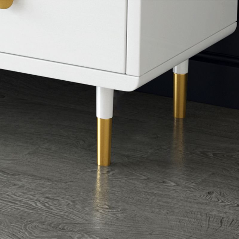 Commode double en bois pour chambre à coucher, commode de rangement blanche et grise avec tiroirs