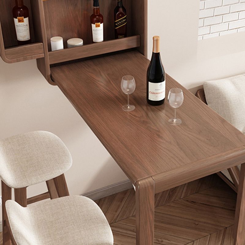 Folding Counter Height Pub Set 1/2/3 Pcs Wood Frame Bar Table and Stools Clearhalo 'Bar Furniture' 'furn' 'furn_home_bar_bar_sets' 'Furniture' 'Home Bars & Bar Sets' 'home_bar_bar_sets' 'Kitchen & Dining Furniture' 1200x1200_655de46a-9e28-4a5f-961e-2a6a75b37e8c