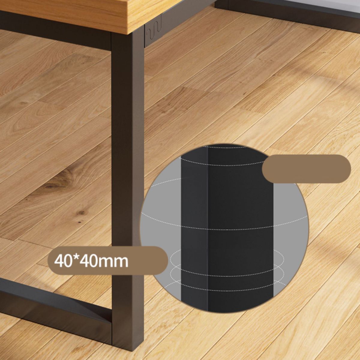 Mesa de comedor rectangular moderna Base de trineo de madera para sala de estar para sala de estar