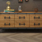 Industrial Wood TV Console Enclosed Storage TV Media Stand with Drawers for Living Room Clearhalo 'furn' 'furn_tv_stands_entertainment_centers' 'Furniture' 'Living Room Furniture' 'TV Stands & Entertainment Centers' 'TV Stands & Media Storage Furniture' 'tv_stands_entertainment_centers' 1200x1200_65601b47-11b9-4a7c-ac7c-3af72c821f54