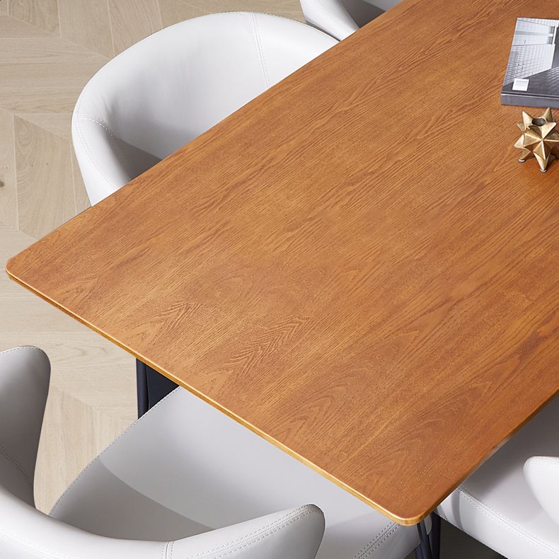 Industrial Brown Rectangle Shape Table Wood Standard Dining Table for Kitchen Clearhalo ' dining_table' 'Dining Tables & Seating' 'Dining Tables' 'furn' 'furn_dining_table' 'Furniture' 'furniture_dining_table' 'Kitchen & Dining Furniture' 'kitchen&dining_furn' 'kitchen' 'kitchen_dining_table' 1200x1200_6560cad2-05f8-4ef5-b592-b3540944cfab