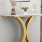 Tavolo console in marmo glam mezza luna astratto 12 "w tavolo accento per sala