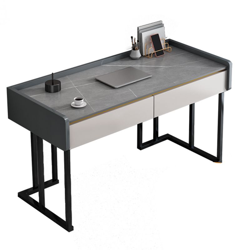 19.68 "W Industrial Rechthoekige Office Desk Antique Finish Computer Desk met metalen benen