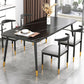 Rectangular Sintered Stone Dining Table Traditional Luxury Dining Furniture with 4 Legs