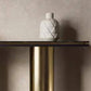 Glam Iron Console Accent Table Scratch Resistant with 2 Legs for Hall