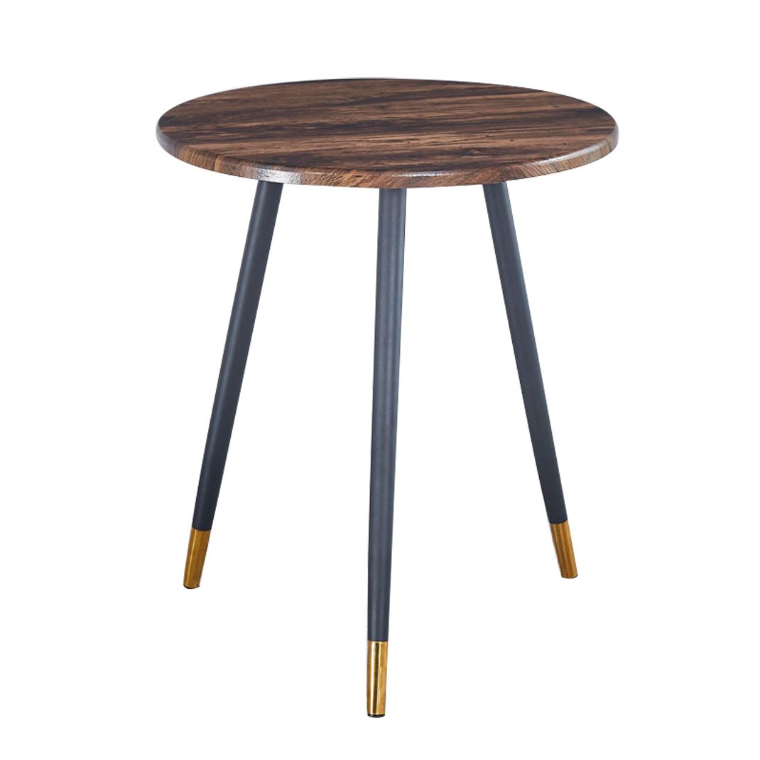 28.74 "Table lateral de estilo contemporáneo de estilo 3 patas de acento lateral redondo de madera de 3 patas