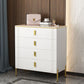 Glam Stone Coffre de rangement blanc 16" de large pour chambre à coucher avec tiroirs